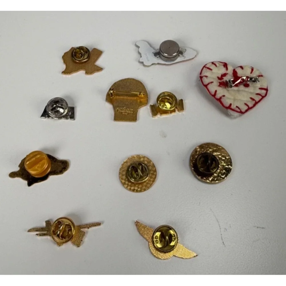 Lot Of 11 Vintage Pins Enamel FLYING, WIN, TRAVEL, ASA